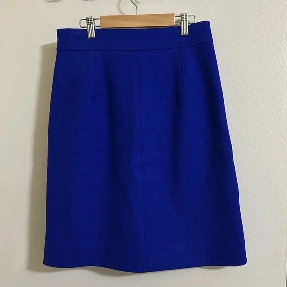 J crew Button-front skirt in double-serge wool - Picture 3 of 4